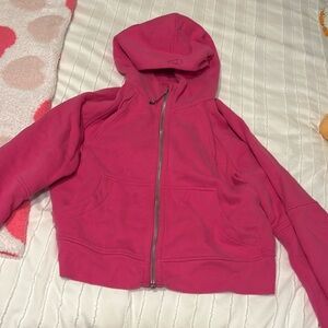 Sonic Pink Lululemon full zip oversized scuba
